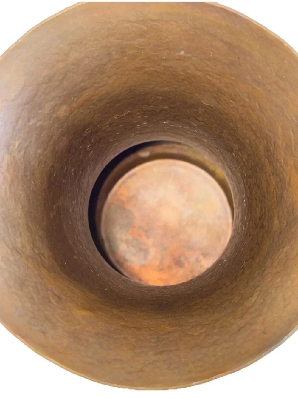 Hammered Copper Trumpet MCM Vintage Decorative Vase Mission Style 6.5 Inches